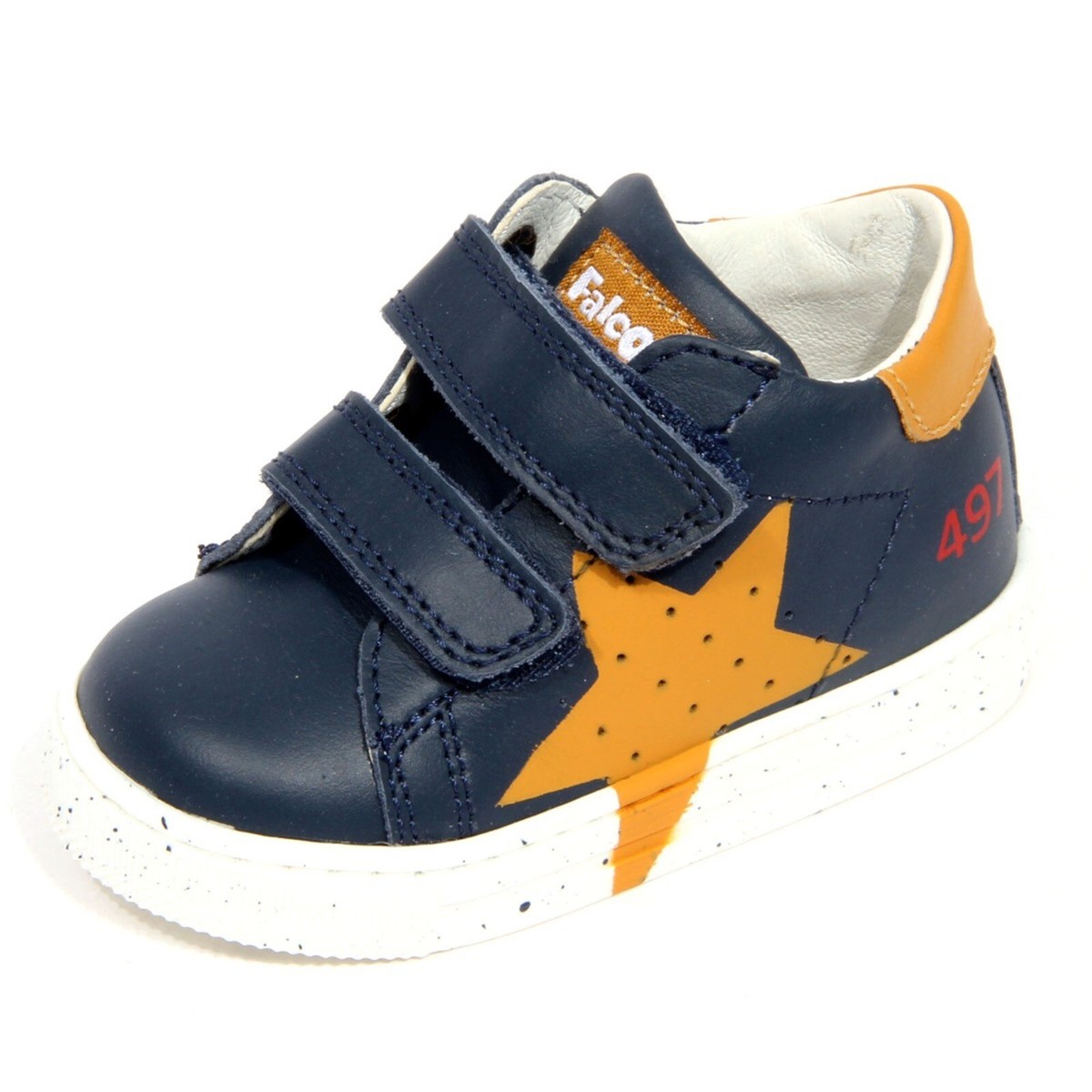 H3590 sneaker bimbo boy FALCOTTO SALAZAR kids shoes blue/yellow