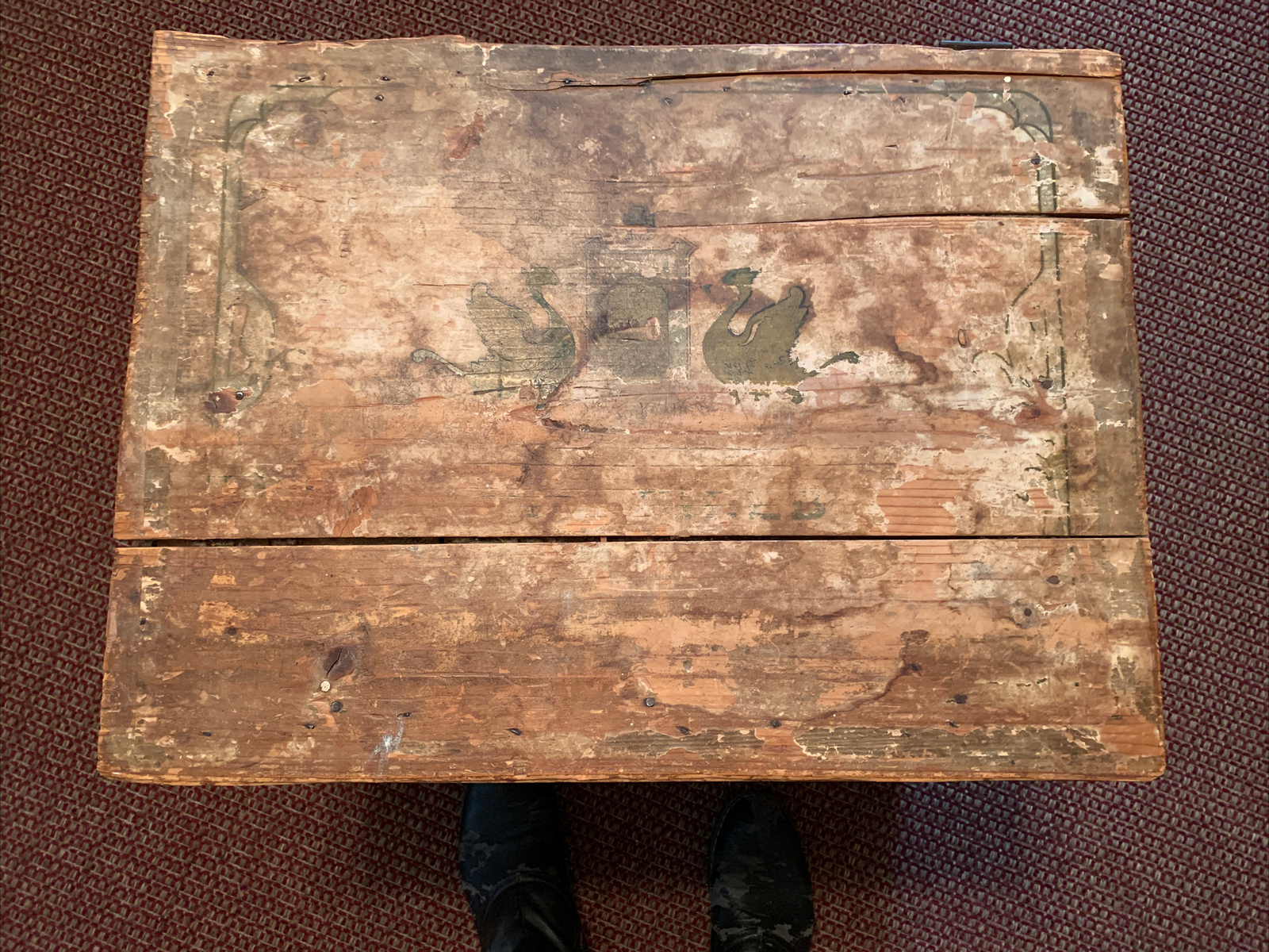 Antique Tea Shipping Box Tin Lined LARGE 18x21x16 RARE! eBay