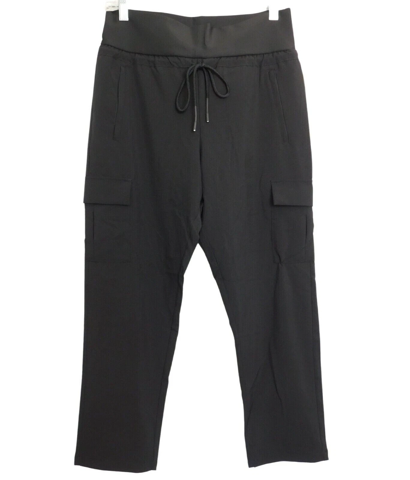 Jomad Women's Pants Black Capri Wrinkle Resistant Breathable Cargo Travel, 2XL