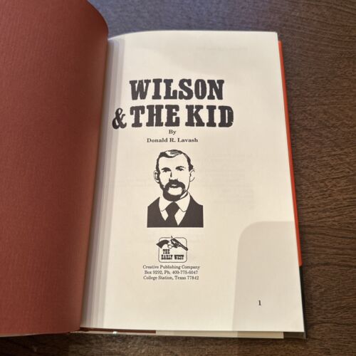 Wilson and The Kid, Donald R Lavash, 1990 HCDJ MINT - Picture 3 of 14
