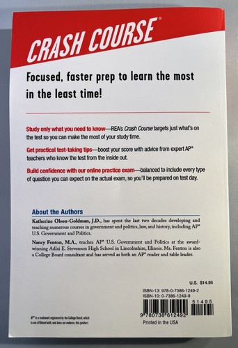 Lot of 3 - Crash Course Paperbacks AP Microeconomics, Statistics, US Government - Picture 3 of 7
