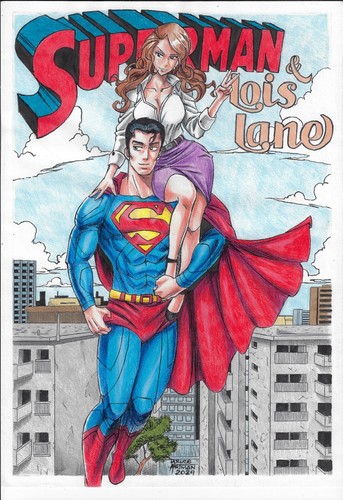 Superman & Lois (11"x17") fumetto originale di Bruce Artman - TramaStudio - Foto 2 di 6