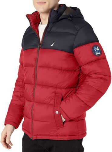 Nautica Performance N83 Mens Black Red Multi Pocket Hooded Nautica Performance N83 Mens Black Red Multi Pocket Hooded
