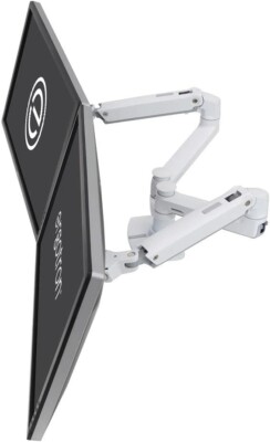 Ergotron   LX Dual Monitor Arm, VESA Desk Mount   for 2 Monitors Up to 27 Inches
