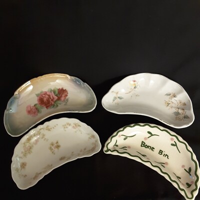 Vintage Bone Dishes. Half Moon Shapes. | eBay