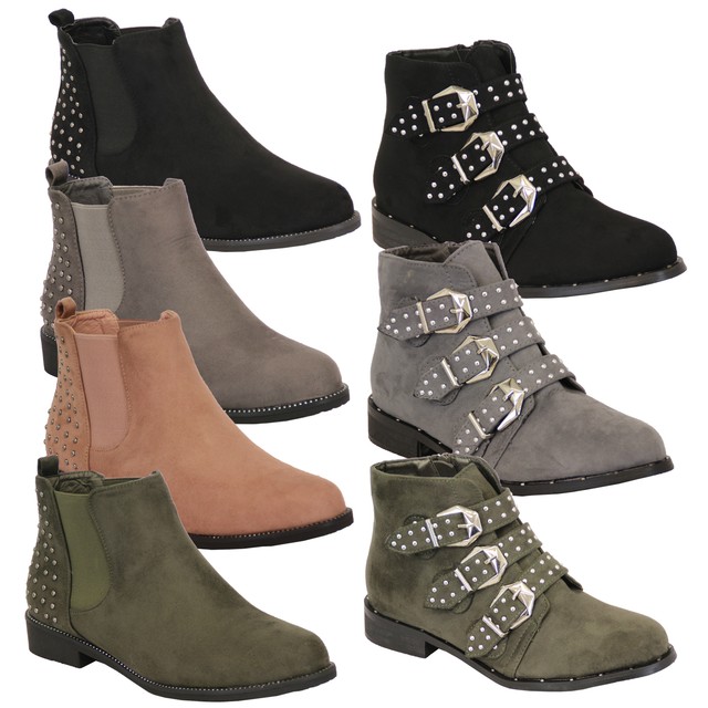 suede biker boots womens
