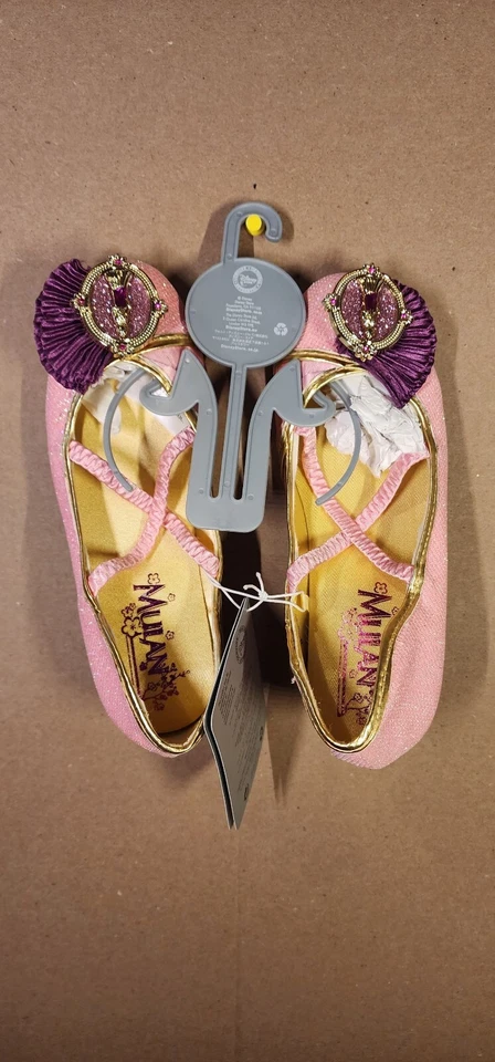 Disney Store Mulan Dress costume Princess L 9/10 set w/ shoes Tiara Crown New - Image 4 of 4