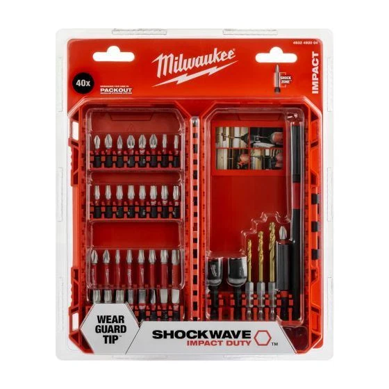 Milwaukee Shockwave Impact Duty Bit Set x40 4932492004 eBay