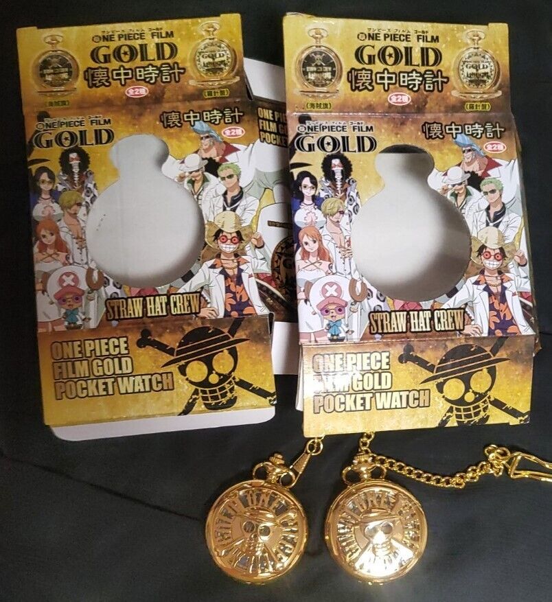 One Piece Film Gold pocket watch set all 2 types Compass ver Pirate flag  ver JP