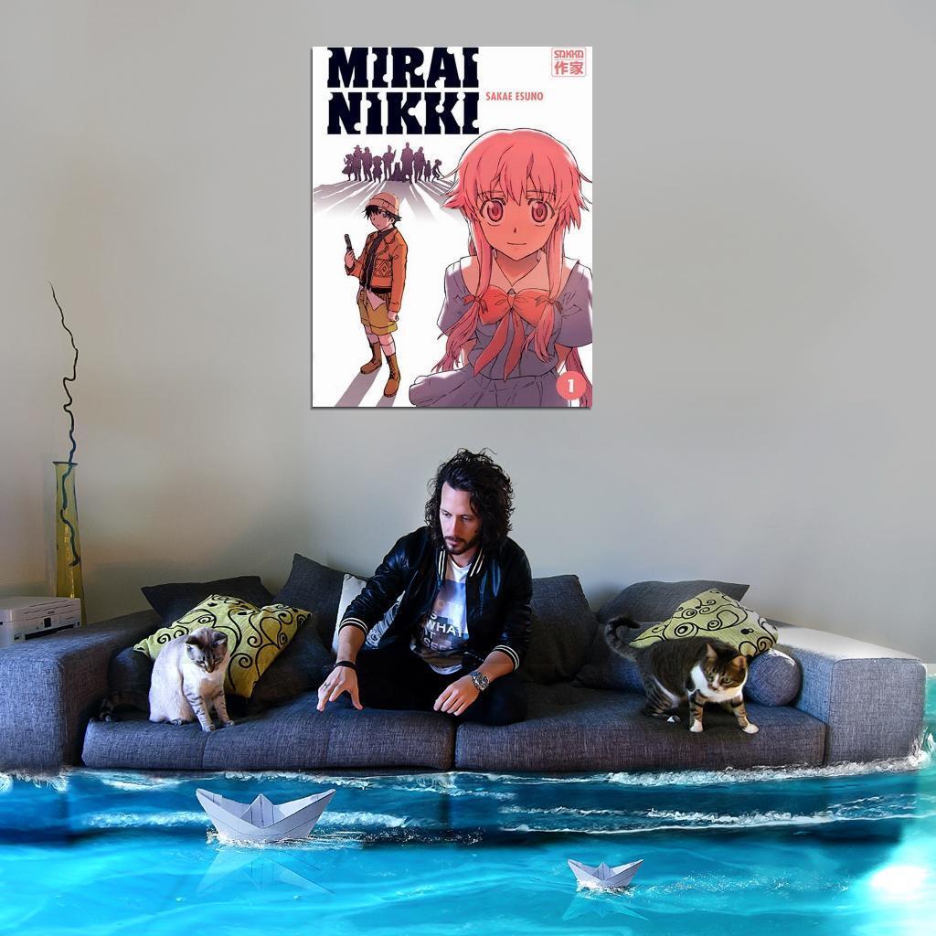 Quadro Decorativo A4 Anime Mirai Nikki