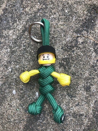 Schlüsselanhänger Biker Buddy Lotusfarben handgefertigter Paracord-Schlüsselring (YG) - Bild 2 von 6
