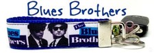 Blues Brothers Key Fob Wristlet Keychain 1"wide Zipper pull Camera strap 