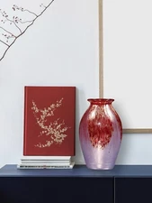 AG500243- Dale Tiffany  Heathrow Multi-Color Hand Blown Art Glass Vase