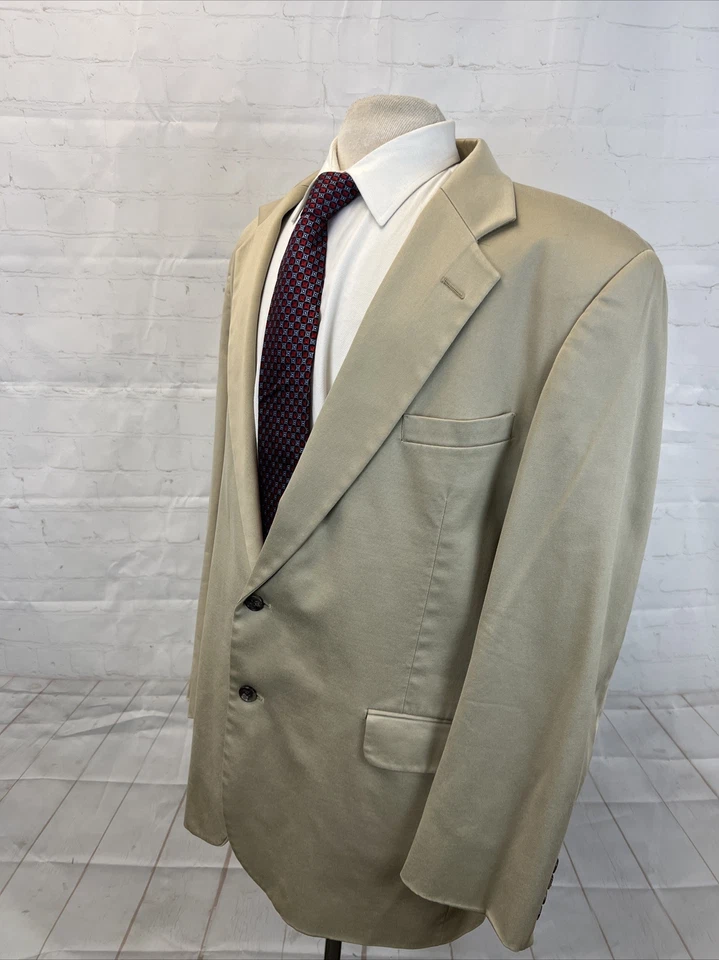 SPRING/SUMMER L.L. Bean Men's Beige Cotton Blend Blazer 44L $495 - Image 3 of 4
