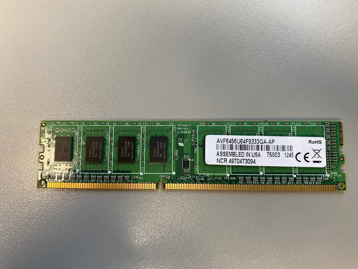 NCR 497-0473094 / AVR6456U64F933GA-AP 2GB PC3-10600 DDR3 NCR 497-0473094 / AVR6456U64F933GA-AP 2GB PC3-10600 DDR3