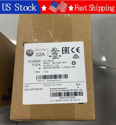 1PCS NEW Unopened AB 22A-D2P3N104 Powerflex 4 AC Drive  Fast ship
