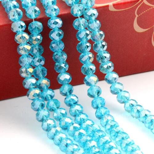 New stock Faceted Rondelle Bicone Crafts Crystal Beads 4mm 70PC CS407 - Picture 1 of 1