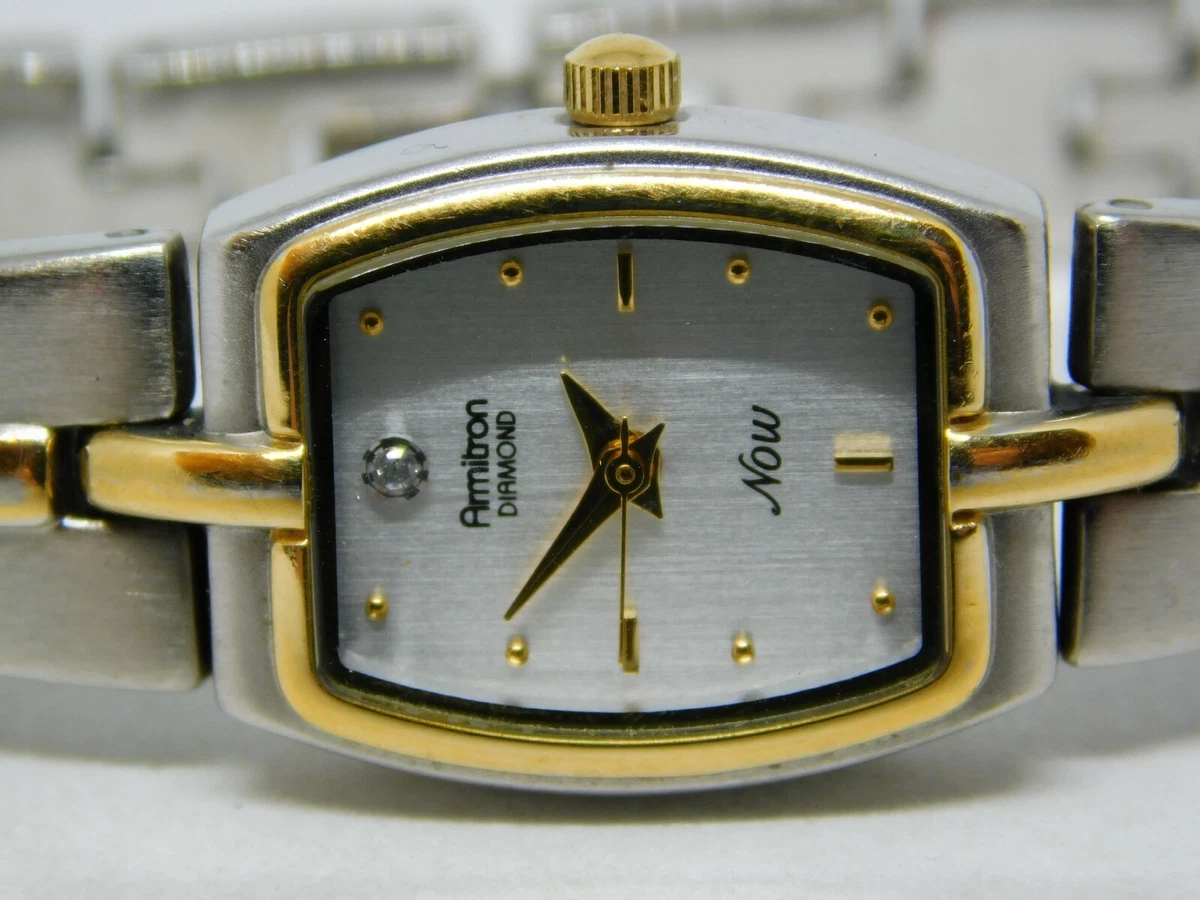 Armitron Diamond Now 75 2711 Two Tone Quartz Analog Ladies Watch