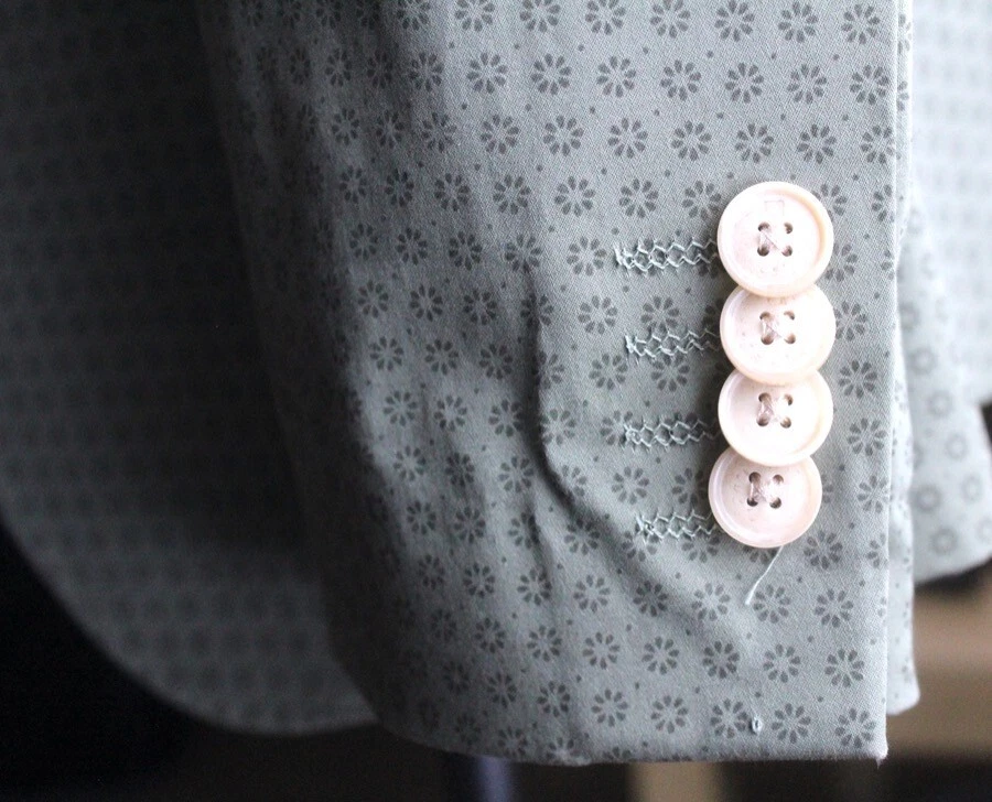 Chaqueta blazer de algodón elástico Scotch & Soda estampado verde abrigo deportivo 46 36 S Foto 3 de 4