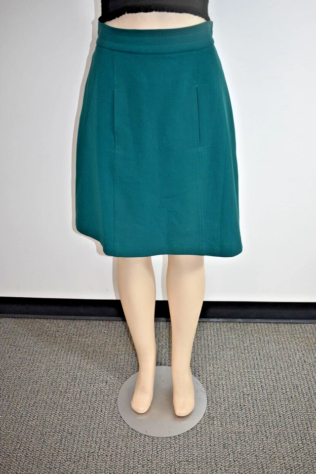 FALDA Tara Jarmon verde hasta la rodilla talla 42/8 EE. UU. A LA VENTA rn Foto 3 de 4