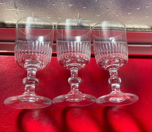 Rare Old Baccarat Renaissance Wine Glasses Set of 3 Antique 1936 Crystal - Picture 2 of 13