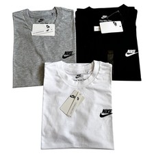 MEN'S NIKE CLUB LOGO T-SHIRT CREW NECK SHORT SLEEVE 100% COTTON VARIOUS COLOURS