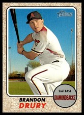 Brandon Drury 2017 Topps Heritage #122 Arizona Diamondbacks 25623 Baseball Card