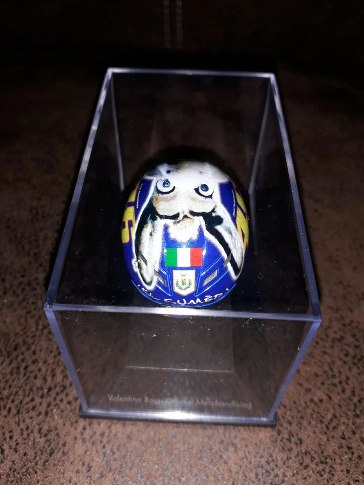 HELMET CASQUE VALENTINO ROSSI MISANO 2009 MOTO GP 1/8 MINICHAMPS - Photo 3/4