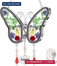 Butterfly Suncatcher Grandma Stained Glass Sun Catcher for Windows Hangings Orna
