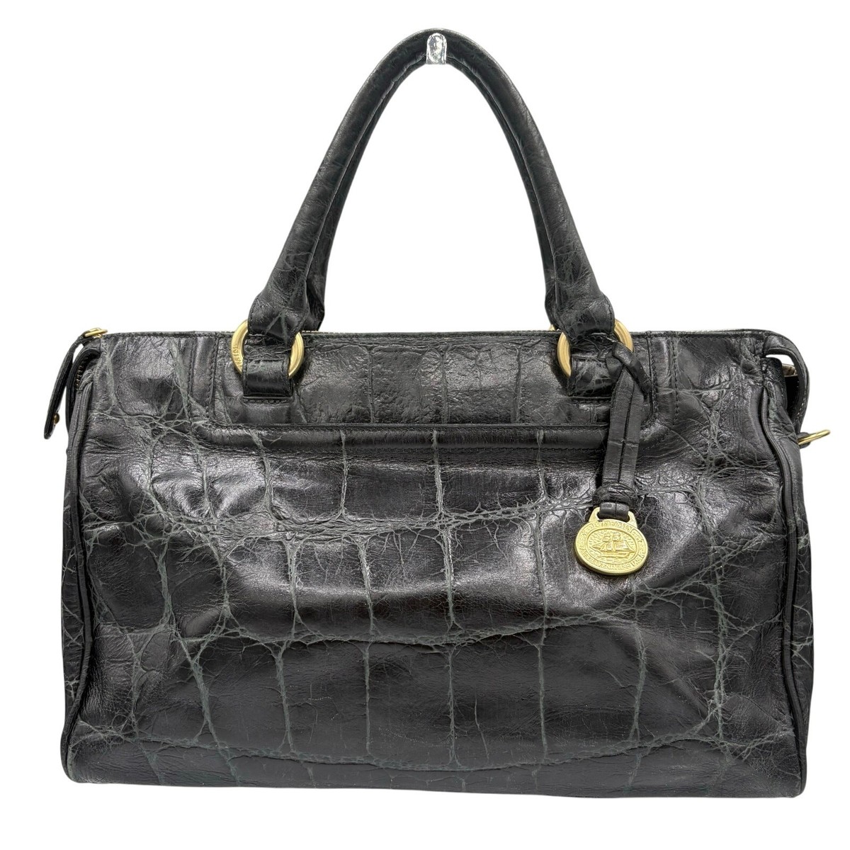 Brahmin Black Croc-Embossed Backpack with Matching Wallet Brahmin Backpacks for Women for sale - eBay main image 2