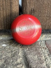 VINTAGE Duncan Super YO-YO Tournament Tops Wooden Red With Silver Stripe
