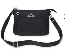 Baggallini Securtex Anti-theft Memento Crossbody Bag Black NWOT Travel Security