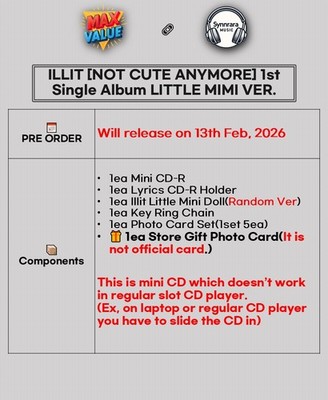PRE-ORDER]ILLIT NOT CUTE ANYMORE 1st Single Album LITTLE MIMI Ver