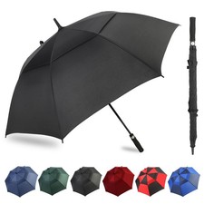 Automatic Open Golf Umbrella, 54/62/68/72 inch Extra Large Oversize Double Ca...