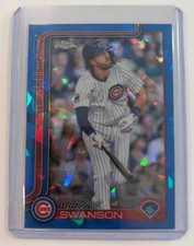 2025 Topps Chrome Sapphire Dansby Swanson #215 Cubs