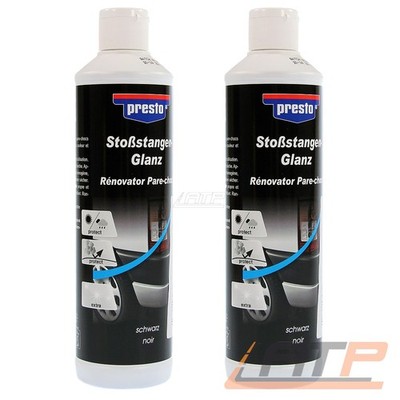 2x 500ml PRESTO STOSSSTANGENGLANZ  KUNSTSTOFF PLASTIK KUNSTOFFPFLEGER PFLEGE