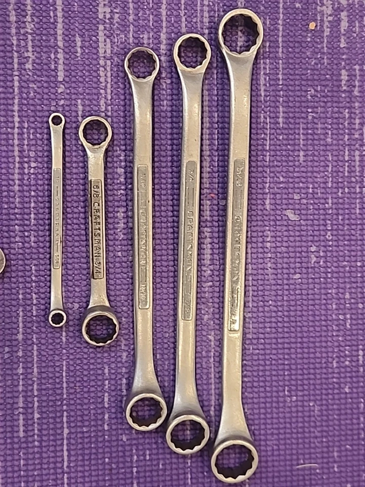 🇺🇸 Principalmente Craftsman Chave de extremidade de caixa dupla, Chave de extremidade aberta e outros LOTE DE 16 - Imagem 3 de 4