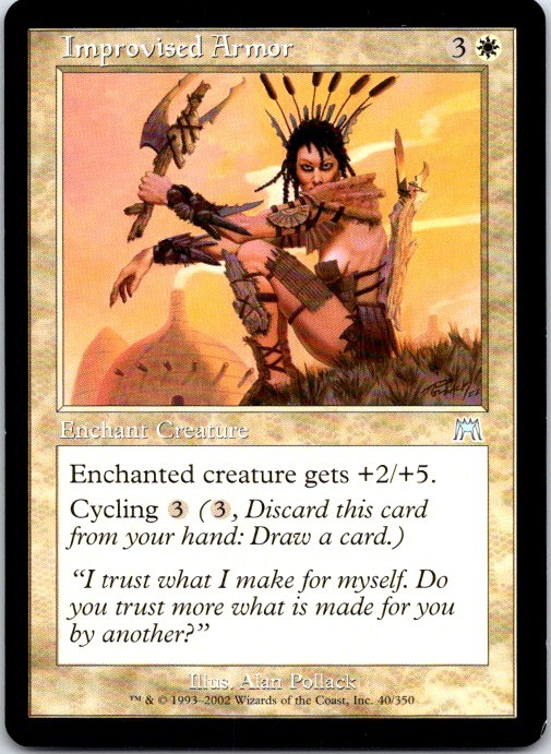 Onslaught Improvised Armor #40 Magic English MTG LP 