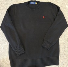 Polo Ralph Lauren Black Crew Neck Sweater-Large