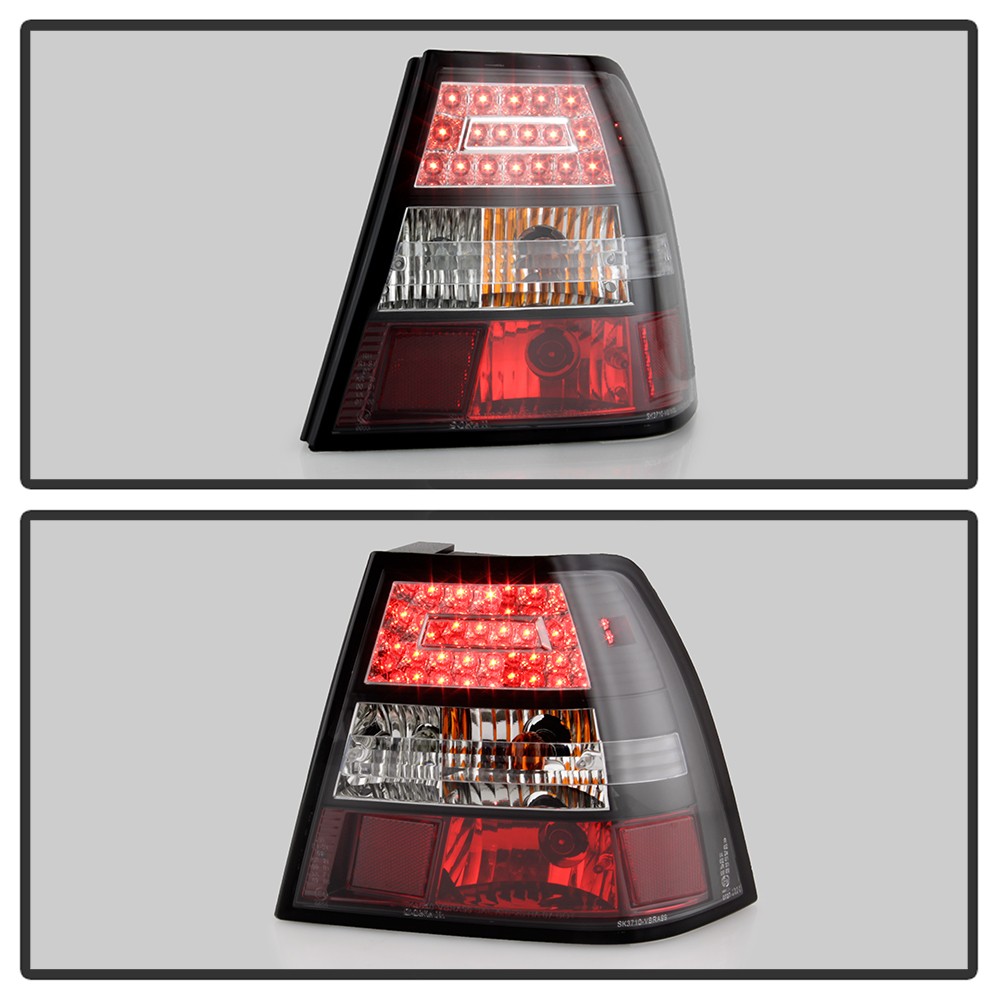 Black 1999-2005 VW Jetta Mk4 Bora LED Tail Lights Lamps Rear Left+Right