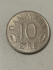 1969 Denmark 10 Ore Coin