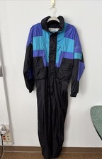 VTG 80s 90s Fera Skiwear Women  s One Piece Ski Suit Ladies Sz MEDIUM Colorblock
