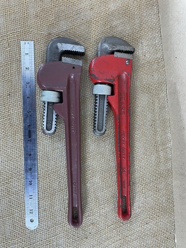 Lot of 2 Sears Models 30852 51659 Heavy Duty 14" Pipe Wrenches - Picture 2 of 3
