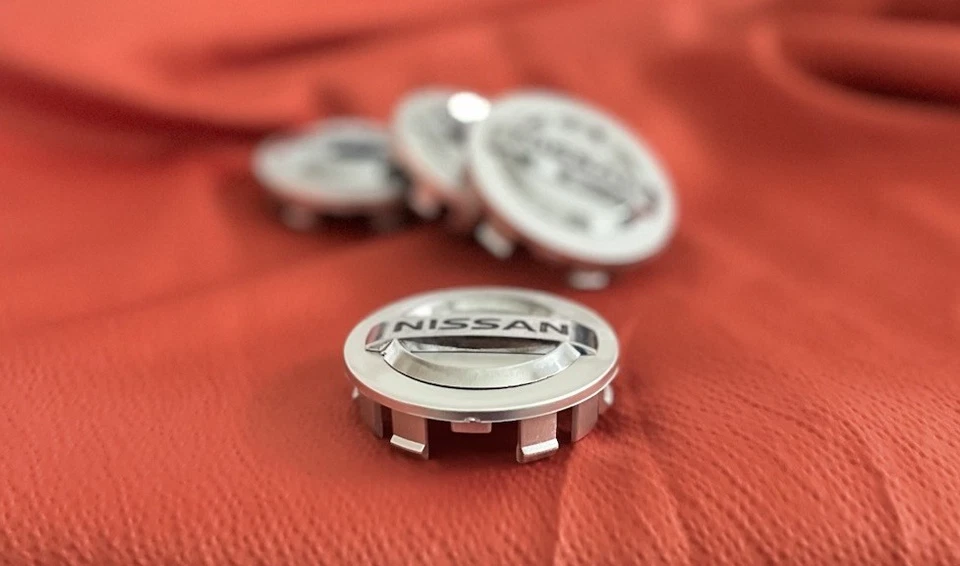 4 Nissan Silver 54mm Wheel Center Cap Fits Altima Maxima Murano Rogue - Image 2 of 4