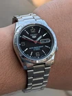 Seiko 5 Automatic 7S26-02T0 Black Dial Vintage Men's Watch Rare Japan