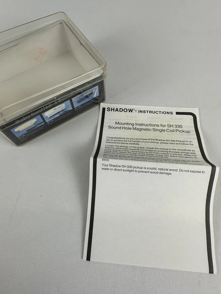 Shadow SH 330 Soundhole Mounted Single Coil Acoustic Guitar Pickup W/ 12’ Cable - Image 3 of 3