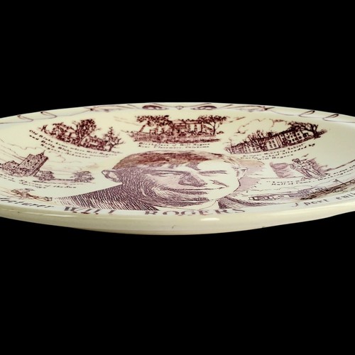 Vintage Vernon Kilns Sammelteller Will Rogers Santa Monica Kalifornien - Bild 2 von 11
