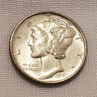 Nice Very Sharp AU+++/Unc 1941-P MERCURY DIME w/FREE SHIPPING