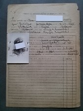 Comando del Distretto Militare di Milano (1944). Foglio notizie del Tenente....