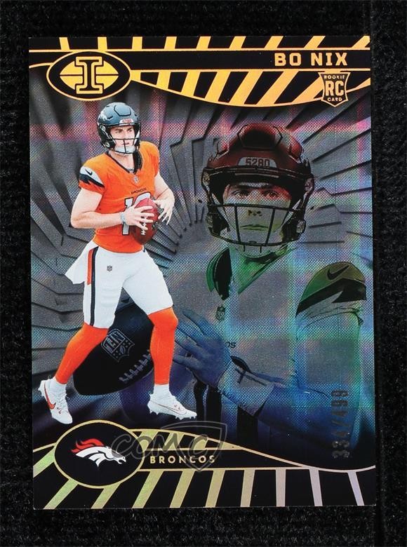 2024 Panini Illusions Trophy Collection Mirrored /499 Bo Nix #22 Rookie RC 0ma6